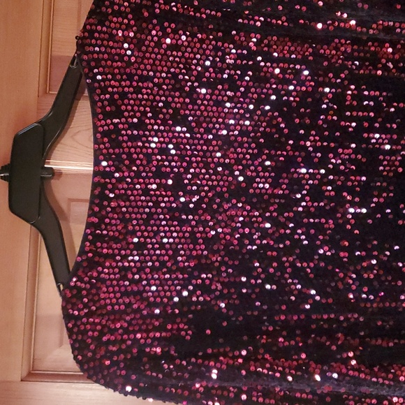 Red Sequin Party Dress 20W - Picture 4 of 5